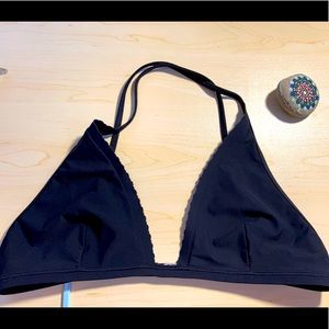 Lululemon black cross bikini top